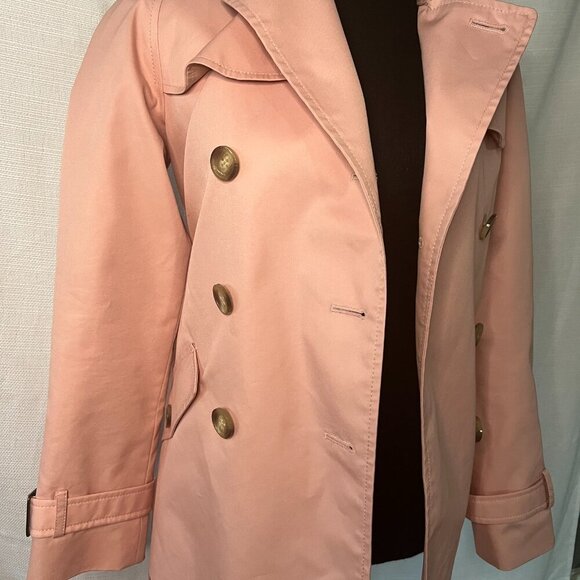 Coach womens Pink trench coat lined Excellent Condition XXS - 0315 - Picture 5 of 9